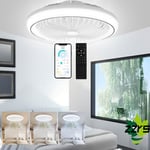 47cm Modern Led Ceiling Fan with Light Adjustable Bedroom Living Room Fan Lamp