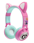 LEXIBOOK, Barbie, 2-in-1 Bluetooth and wired headset with cat ears, Rechargeable