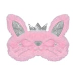 VerteLife Sleep Mask Cute Bunny Eye Masks 3D Cartoon Animal Eyeshade for Sleeping, Soft Plush Blindfold Novelty Travel Eye Cover for Children Adult (Bunny Ear,Pink)