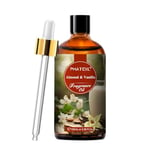 PHATOIL Huile Parfumée Amande & Vanille 100ml, Huile Essentielle pour Diffuseur Aromathérapie Humidificateur, Almond & Vanilla Oil