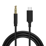 FUHAYA USB C to 3.5mm Audio Aux Jack Cable for iPhone 16, USB Type C to 3.5mm Headphone Car Speaker Stereo Cord for iPhone 16/16 Plus/16 Pro/16 Pro Max/15/15 Plus/15 Pro/15 Pro Max, iPad Pro, Black