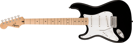 Squier Sonic Stratocaster LeftHanded MN White Pickguard Black