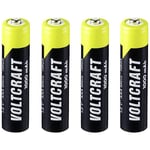 VOLTCRAFT Endurance HR03 Micro (AAA) Lot de 4 Piles NiMH 1000 mAh 1,2 V