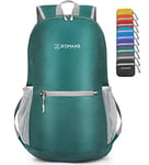 ZOMAKE Sac a Dos Pliable Ultra Léger - Sac à Dos Pliable De Randonnée Petit Packable Daypack 20L Pour Femme Homme Sports Et Plein Air(Armée Verte)