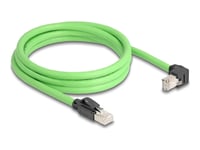 Delock - Patch-Kabel - Rj-45 (Hane) Till Rj-45 (Hane) Nedåtvinklad - 2 M - 6.8 Mm - Sf/Utp - Cat 6A - Stiftkoppling: 1:1 - Grön