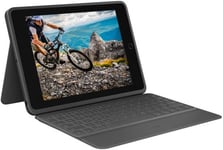 Logitech Rugged Folio - Clavier et étui - Apple Smart connector - QWERTY - Espagnol - pour Apple 10.2-inch iPad (7ème génération, 8ème génération, 9ème génération)