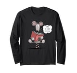 Rat Reading Scary Book For Book Lover Dare To Turn The Page Long Sleeve T-Shirt