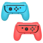 MoKo 2 Pack Poignée Compatible avec Nintendo Switch, Kit de Manettes en ABS pour Contrôleur en ABS Poignée Joy-Con Controller Confortable Réduisant Fatigue pour Switch Joy-Con - Rouge Bleu