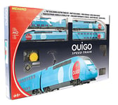 Mehano - Coffret de Train TGV Ouigo avec Transformateur et Régulateur de Vitesse - Echelle Ho, Bleu