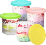 YQL 4 Pack Ice Cream Containers with Lids for Ninja Ice Cream Maker NC300UK NC2