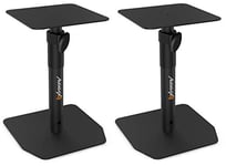 Audibax Neo STM-20 - Speaker Desk Stand - Studio Monitor Stand - Height Adjustable from 30 to 37 cm - Sturdy Steel Base - Universal Compatibility with HiFi Speakers