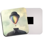 Hot Air Balloon Man Fridge Magnet - Surreal Art Artist Dream Cool Gift #14074