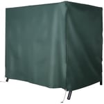 Housse de protection balancelle de jardin 3 places bâche étanche dim. 2,05L x 1,24l x 1,64H m polyester pvc haute densité vert