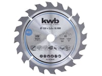 Kwb 583357, Hårt Träslag, Laminerad Panel, Plywood, Mjuka Träslag, 15 Cm, 1,6 Cm, Tungsten Carbide Tipped (Tct), 1,4 Mm, 2,4 Mm