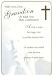 Communion Card For Grandson On Your Holy Communion. Beautiful Card.