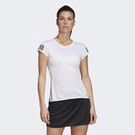 adidas Femme Club 3 Str Tee T shirt, White/Matte Silver/Black, L EU