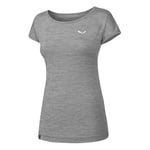 Salewa Femme Puez Melange Dry W T-shirt T Shirt, Quiet Shade Mélange, 3XL EU