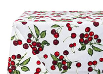 BIANCHERIAWEB Nappe Cuisine 90 x 90 cm avec Motif Cerise RP, Made in Italy, Nappe de Table en 100% Coton