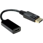 Câble adaptateur Value DisplayPort / hdmi Fiche mâle DisplayPort, Prise femelle hdmi-a 0.15 m noir 12.99.3138 Câble Dis