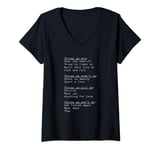 Womens Funny Lyrics Guessing Things We Did Didn't Will Do Hit Songs V-Neck T-Shirt