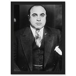 Artery8 Al Capone 1935 Photo Mafia Chicago Gangster The Outfit A4 Artwork Framed Wall Art Print