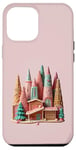 Coque pour iPhone 12 Pro Max Maisons en pain d'épice Kitsch Germanic Christmas Village Cut Out