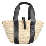 Chloé Womens Sense Basket Tote Bag Black Hemp - One Size