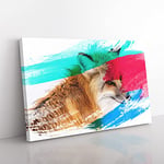 Big Box Art A Red Fox V2 Canvas Wall Art Print Ready to Hang Picture, 76 x 50 cm (30 x 20 Inch), Multi-Coloured