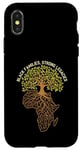 Coque pour iPhone X/XS Black History Month - Chemise africaine noire avec racines de la famille