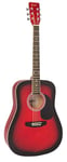 Encore Acoustic Guitar ~ Redburst