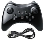 Wii U-kontroller, laddningsbar Bluetooth Dual Analog Controller Gamepad för Wii U Pro-kontroller med USB-laddningskabel TY