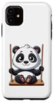 Coque pour iPhone 11 Aire de jeux Panda Swinging Playground Fun