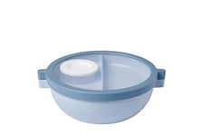 Mepal - Boîte à bento Vita - Boîte à repas avec compartiments - Plateau supplémentaire avec couvercle, plateau à vinaigrette et plateau - Bento lunch box - Boîte à salade - Nordic blue