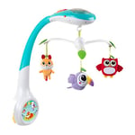 Chicco Mobile Berceau Bébé Forêt avec Projecteur, Boîte à Musique Électronique pour Bébés avec Musique Relaxante et Lumières Projecteur pour Berceau et Lit, avec 3 Peluches Amovibles, Jouets 0+ Mois