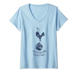 Womens Tottenham Hotspur Football Club Cockerel Crest & Faded Logo V-Neck T-Shirt