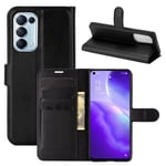 Oppo Find X3 Lite      Pu Wallet Case    [Black]