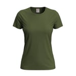 Stedman Classic Women T-shirt Militärgrön bomull Medium Dam