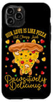 Coque pour iPhone 11 Pro L'amour est comme la pizza : piquante, ringarde et