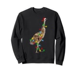 Emu Bird Xmas Lighting Holiday Santa Emu Christmas Sweatshirt