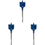 Bosch Professional 1x Expert SelfCut Speed Spade Drill Bit (for Softwood, Chipboard, Ø 38,00 mm, Length 152 mm, Accessories Rotary Impact Drill) (Pack of 3)