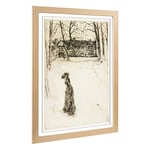 Big Box Art Framed Print of James McNeill Whistler Lady in The Street Design | Wall Art Picture | Home Decor for Kitchen, Living Room, Bedroom, Hallway, Oak, A2 / 24.5x18 Inch / 62x45cm