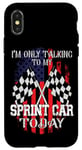 iPhone X/XS Dirt Track Racing Race Vintage Usa American Flag I'M Only Case