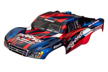 Traxxas 5851R Kaross Slash 2WD/4x4 Röd & Blå Målad