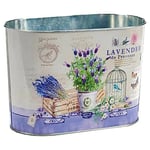 Ibergarden S3604552 Grand Pot en métal Ovale Multicolore 12,7 x 15 x 23,5 cm