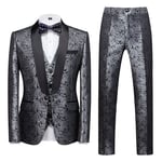 Costume Homme 3 Pièces Mariage Business Slim Fit Smoking Simple Poitrine À Un Bouton Men Suits Pour Fête Confort Elégant Blazer Veste Et Pantalon Gilet Xhm337