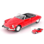 CITROEN DS 19 1956 CABRIO OPEN RED 1:24 Welly Auto Stradali Modellino