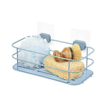 Compactor - Etagère adhésive sans perçage repositionnable pour Salle de Bain et Cuisine, 30 x 15.8 x H.16 cm, Coloris Bleu