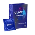 Durex Préservatifs Essential - 24 Préservatifs Extra Lubrifiés - Confort et Sécurité