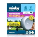 2 X 15m - Minky Retractable Reel Cloth Washing Line Laundry Garden Wall Outdoor