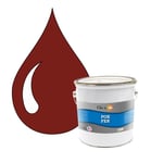 POK FER Rouge : Peinture de Finition Antirouille Laque Semi-Brillante Métaux Ferreux - 2,5L - RAL 3011 - Rouge Brun